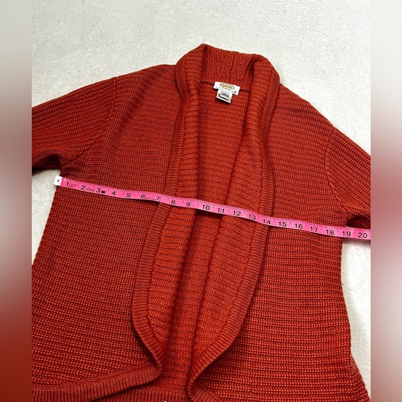 Talbots Peach Cashmiere & Silk Cardigan Sweater - Large (Petite) - Picture 7 of 9